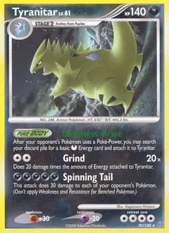 Tyranitar card in English