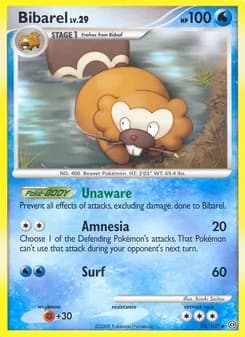 Bibarel card in English
