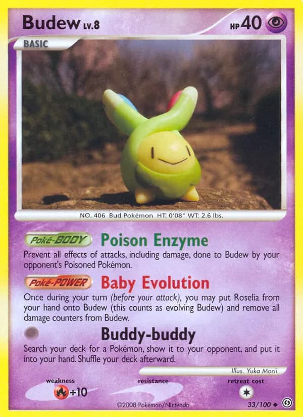 Budew card in English