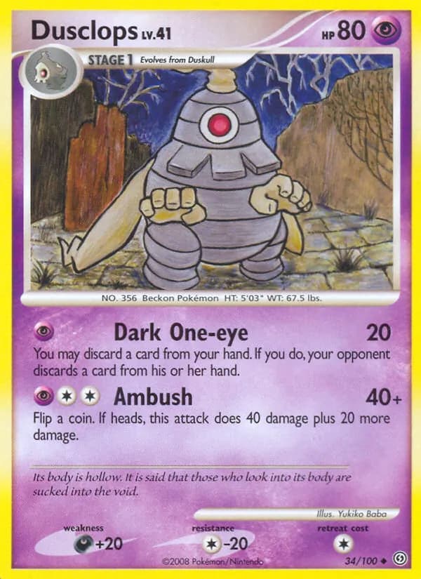 Dusclops card in English