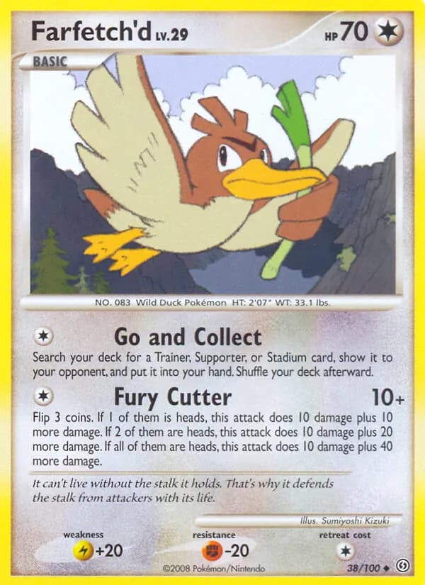 Farfetch'd card in English
