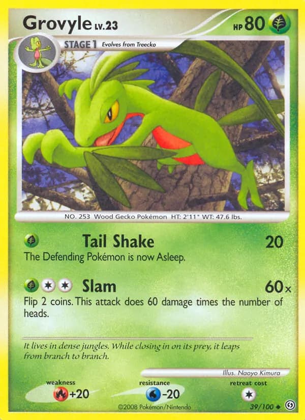 Grovyle card in English