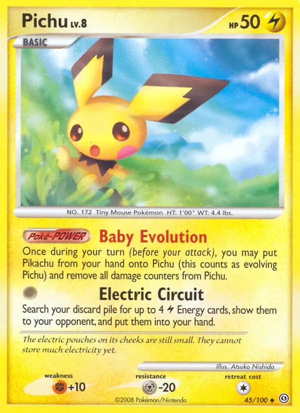 Pichu card in English