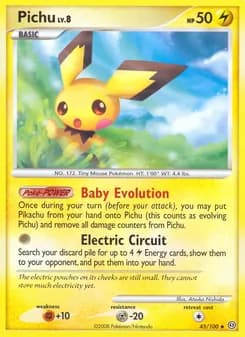 Pichu card in English