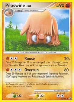 Piloswine card in English