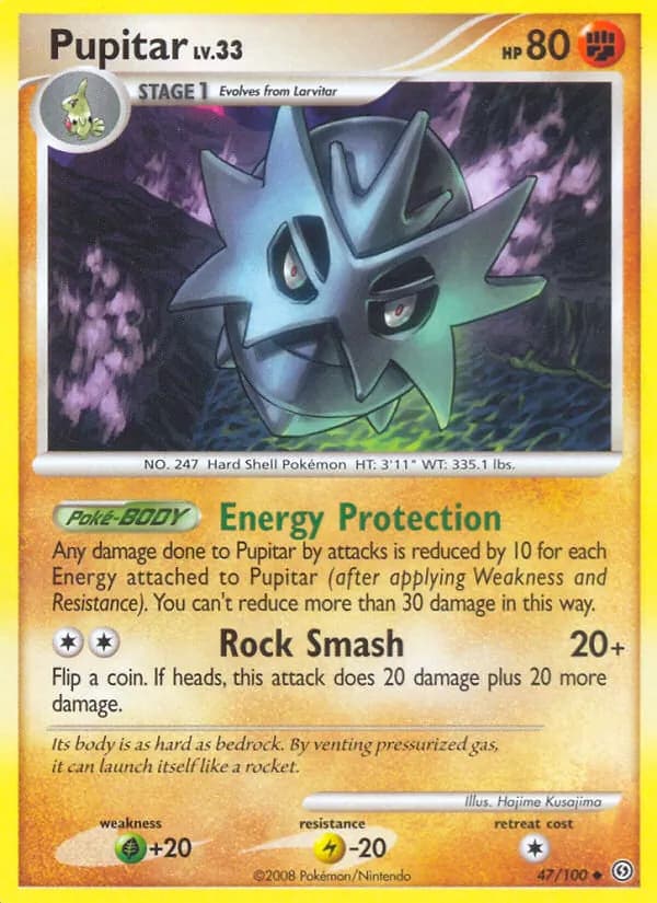 Pupitar card in English
