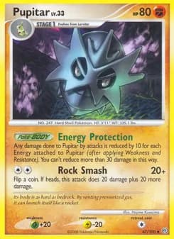 Pupitar card in English