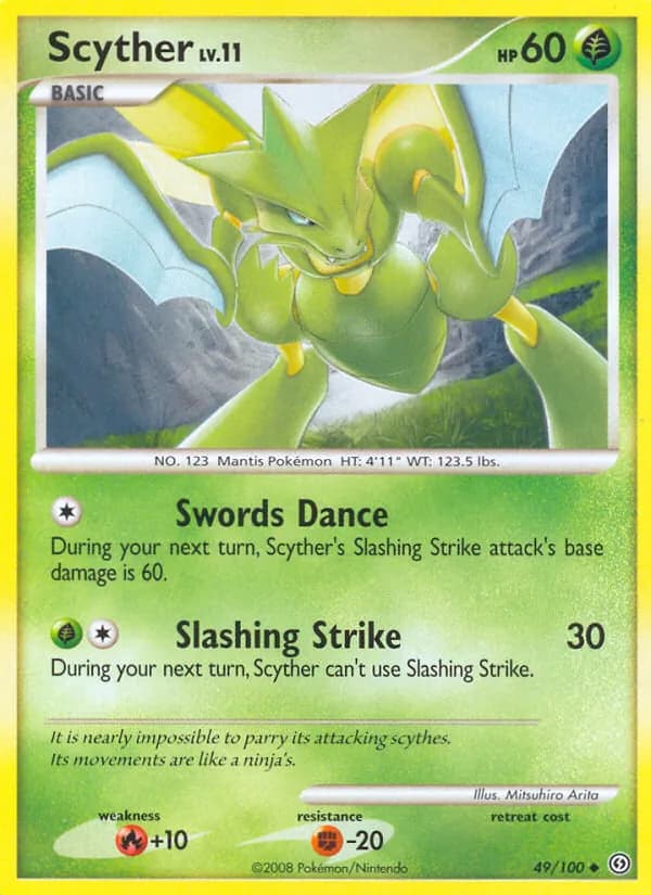 Scyther card in English