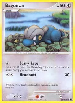 Bagon card in English