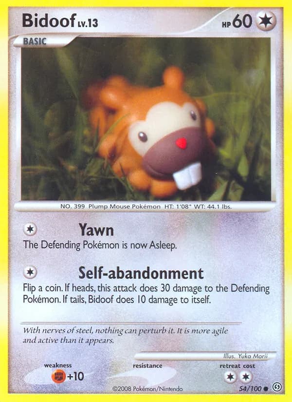 Bidoof card in English