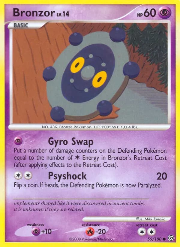 Bronzor card in English
