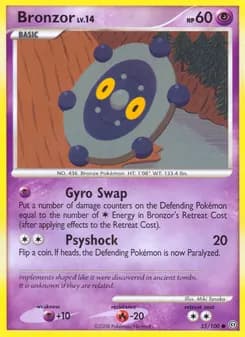Bronzor card in English