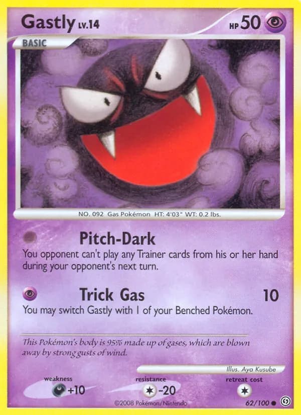Gastly card in English