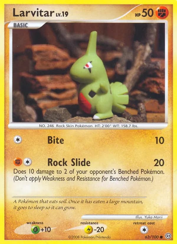 Larvitar card in English
