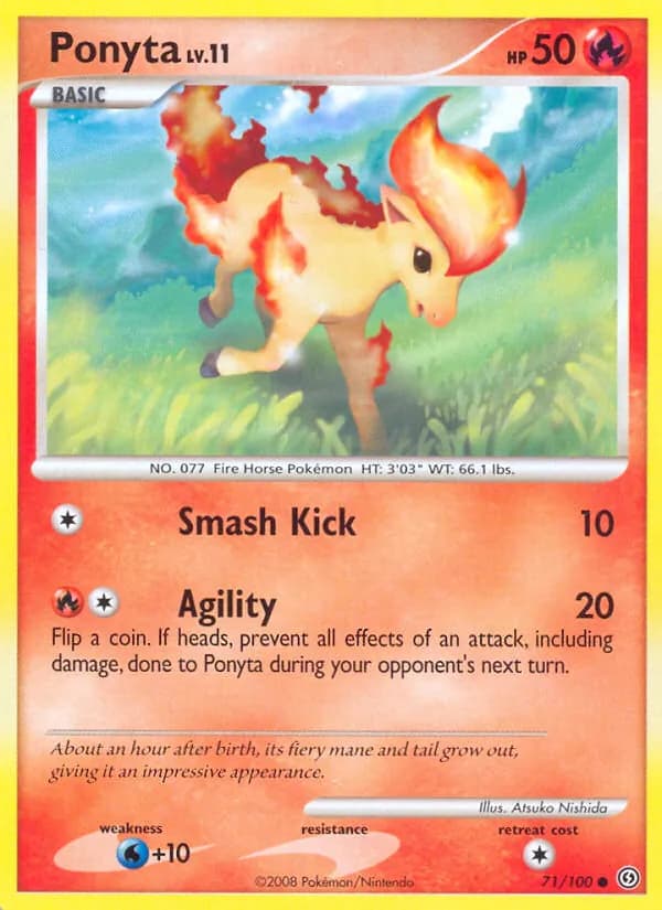 Ponyta card in English