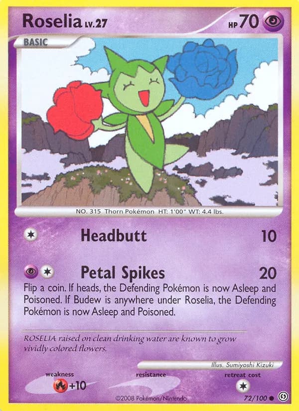 Roselia card in English
