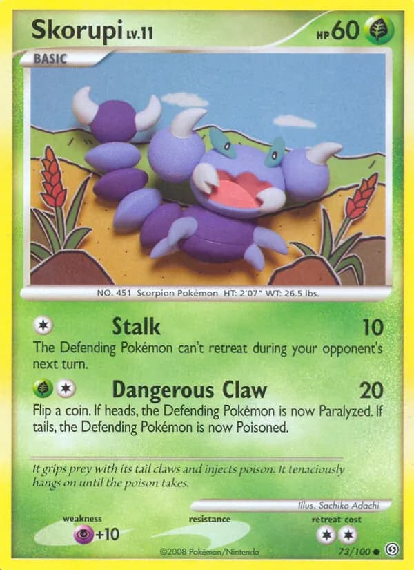 Skorupi card in English