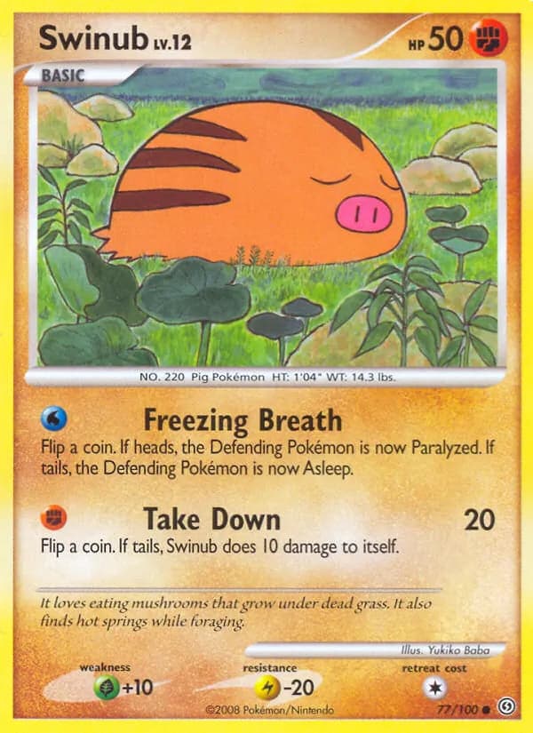 Swinub card in English