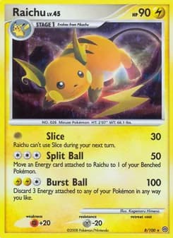 Raichu card in English