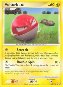 Voltorb card in English