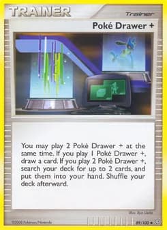 Poké Drawer + card in English