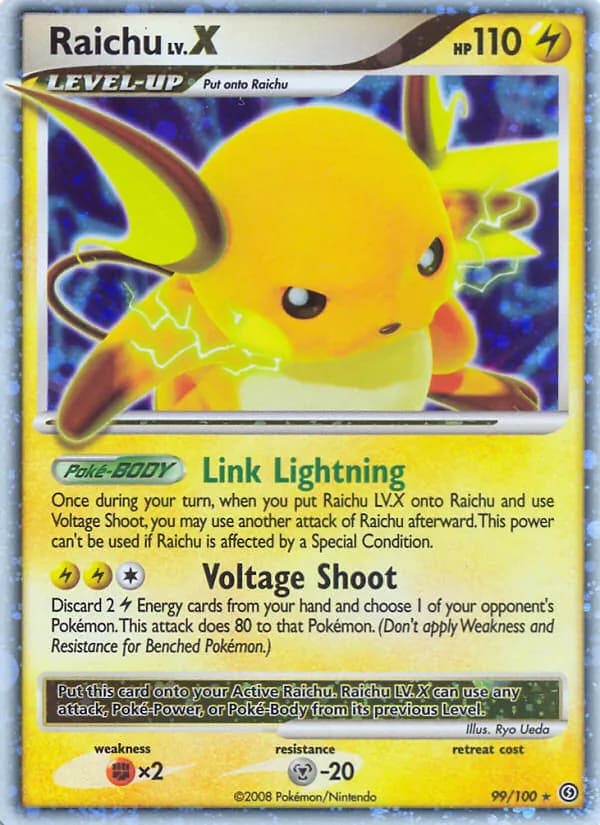 Raichu card in English