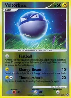 Voltorb card in English