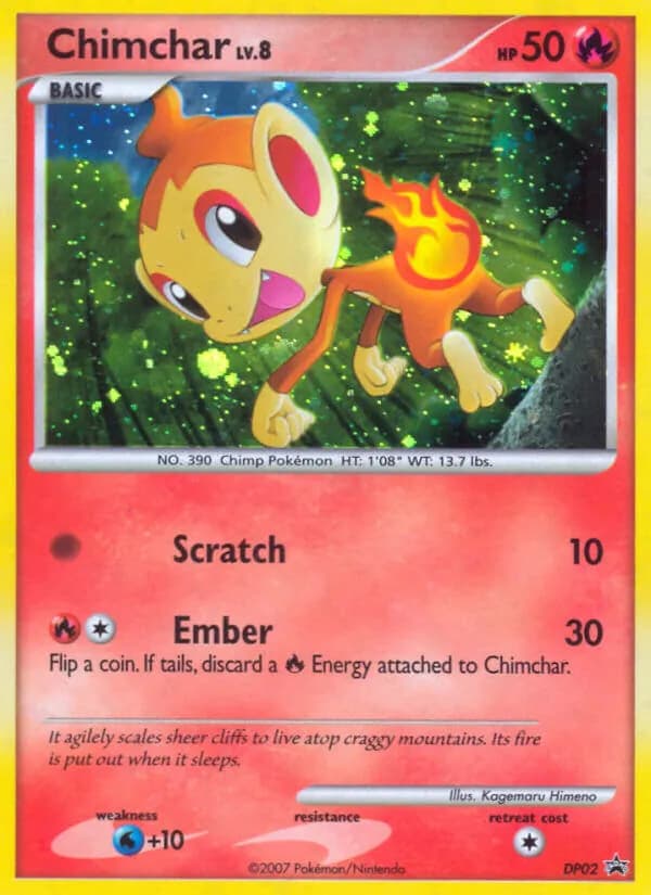 Chimchar card in English