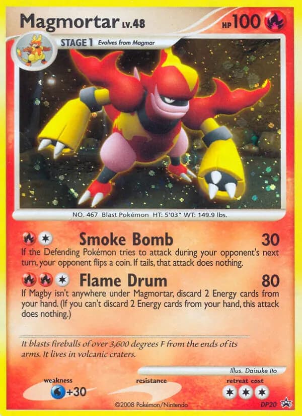 Magmortar card in English