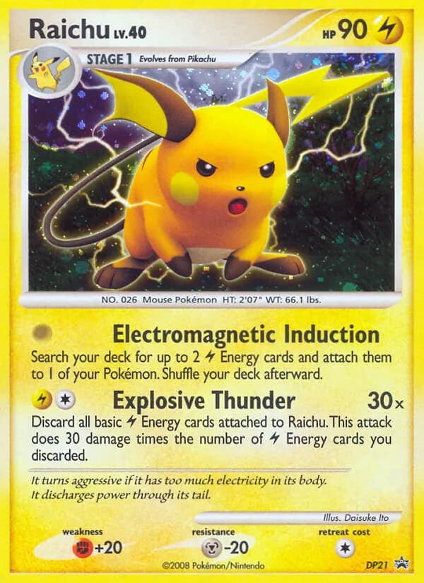 Raichu card in English