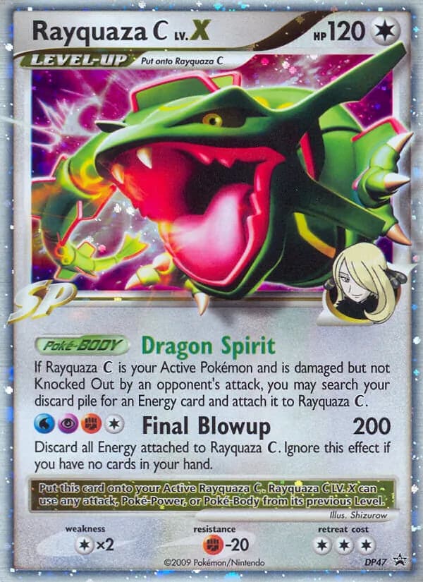 Rayquaza C card in English