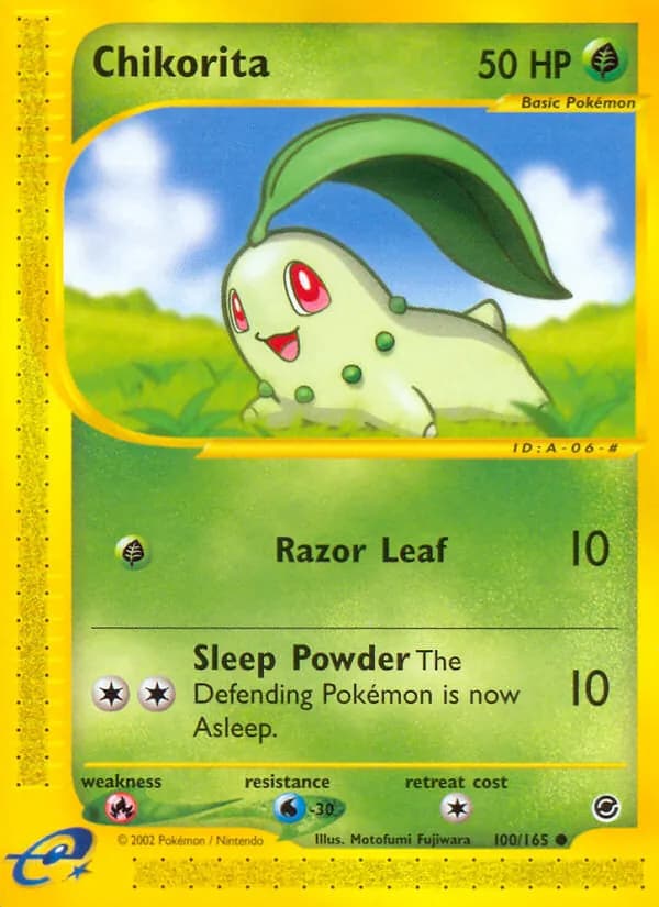 Chikorita card in English