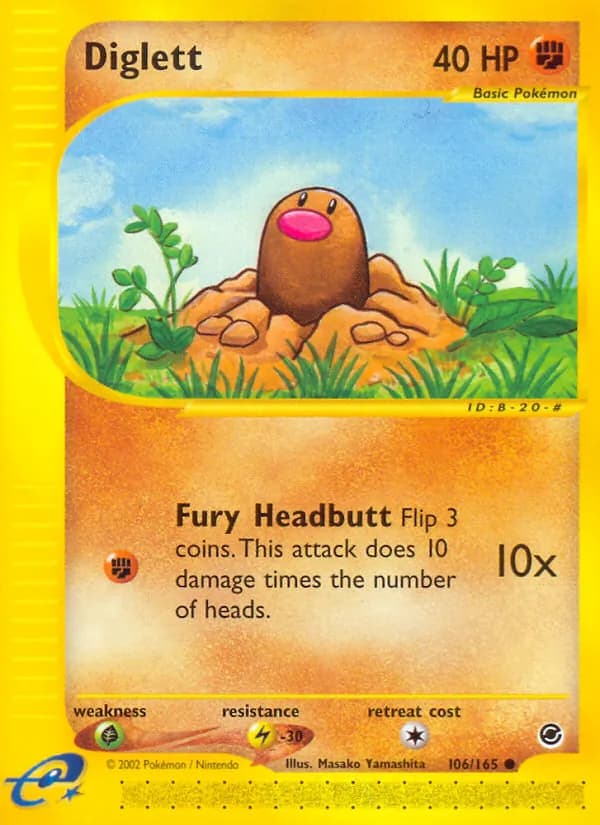 Diglett card in English
