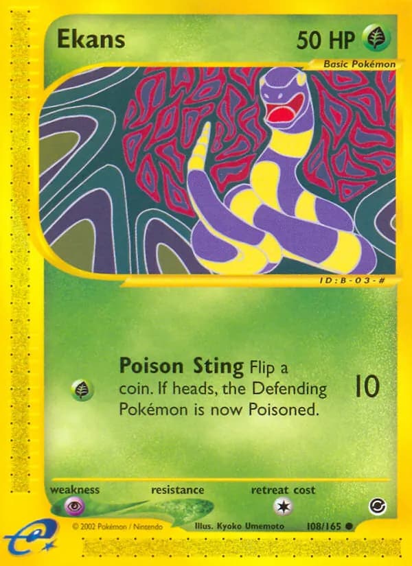 Ekans card in English