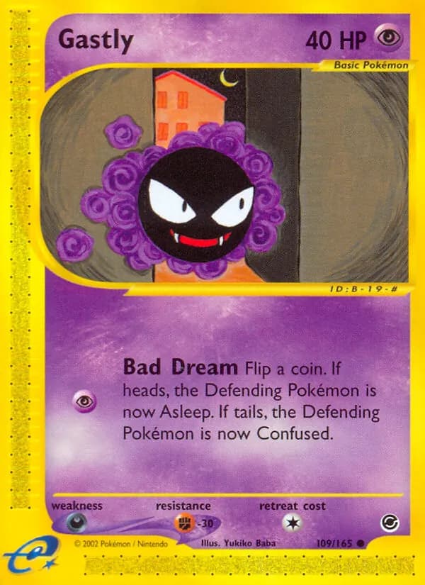 Gastly card in English