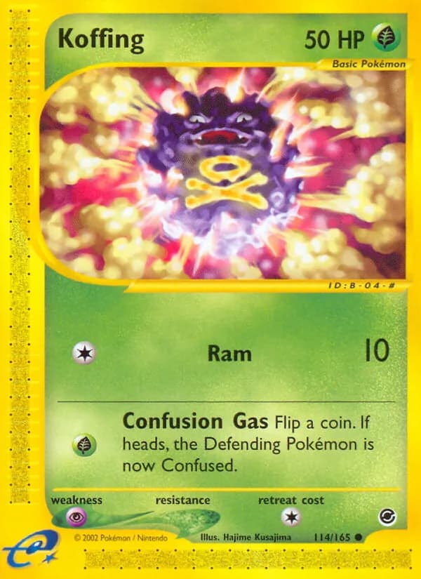 Koffing card in English