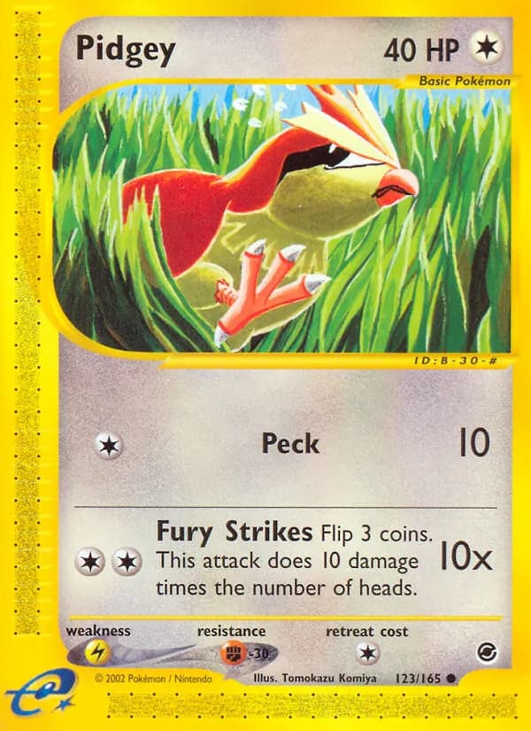 Pidgey card in English