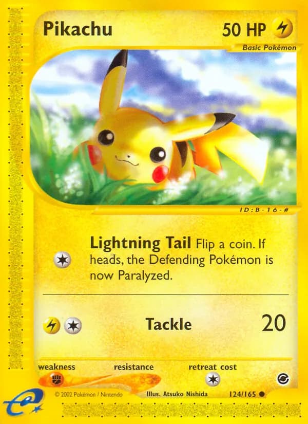 Pikachu card in English