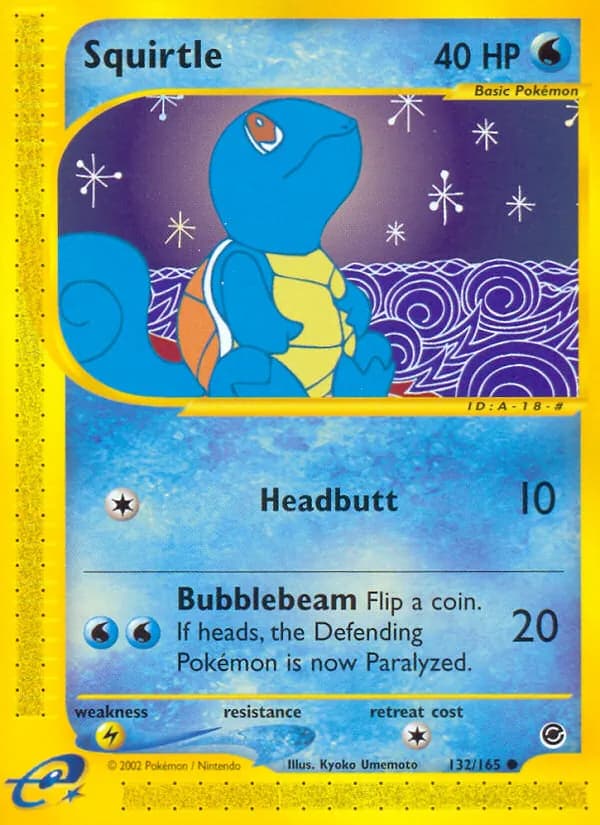 Squirtle card in English