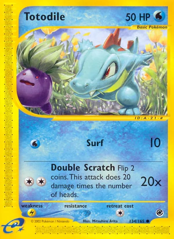 Totodile card in English