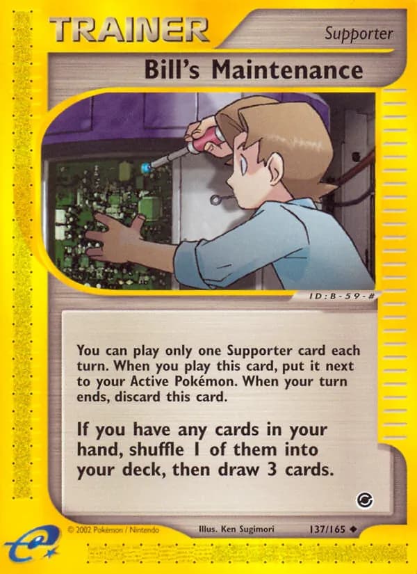 Bill's Maintenance card in English