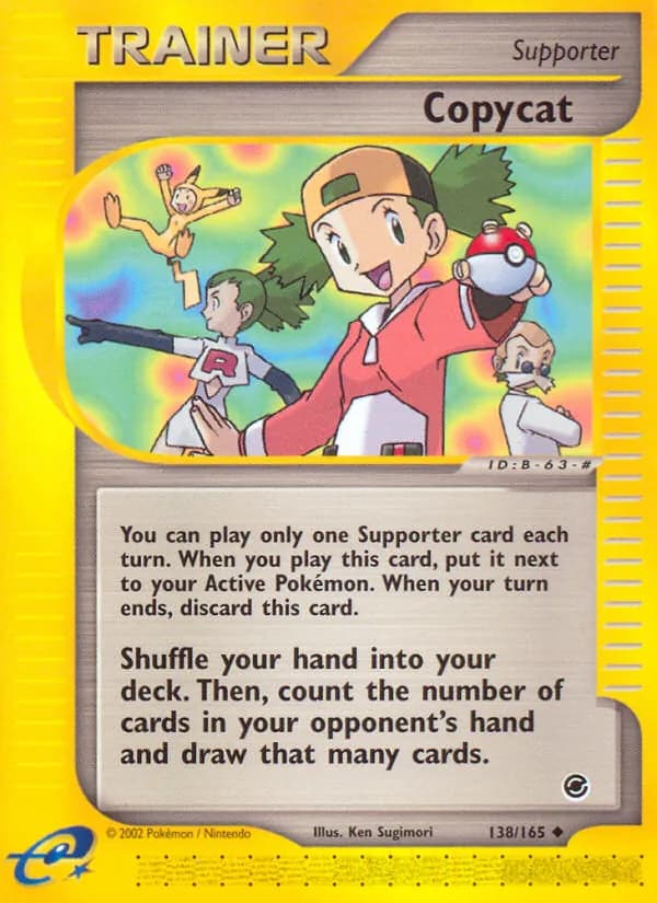 Copycat card in English