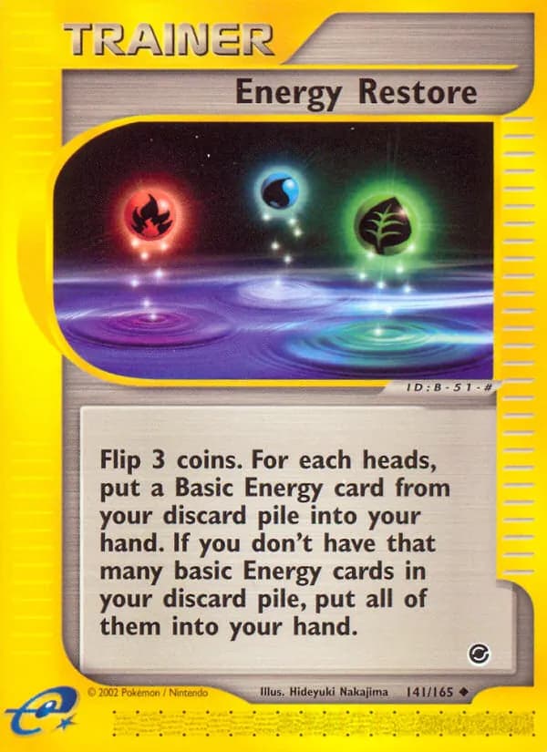 Energy Restore card in English