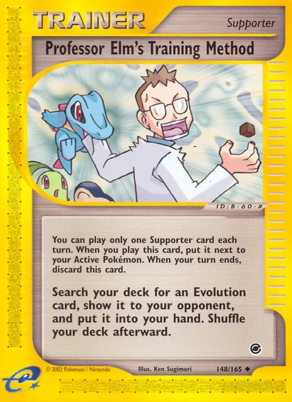 Professor Elm's Training Method card in English