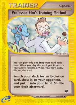 Professor Elm's Training Method card in English
