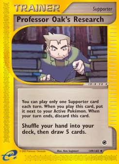 Professor Oak's Research card in English