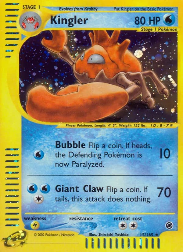 Kingler card in English