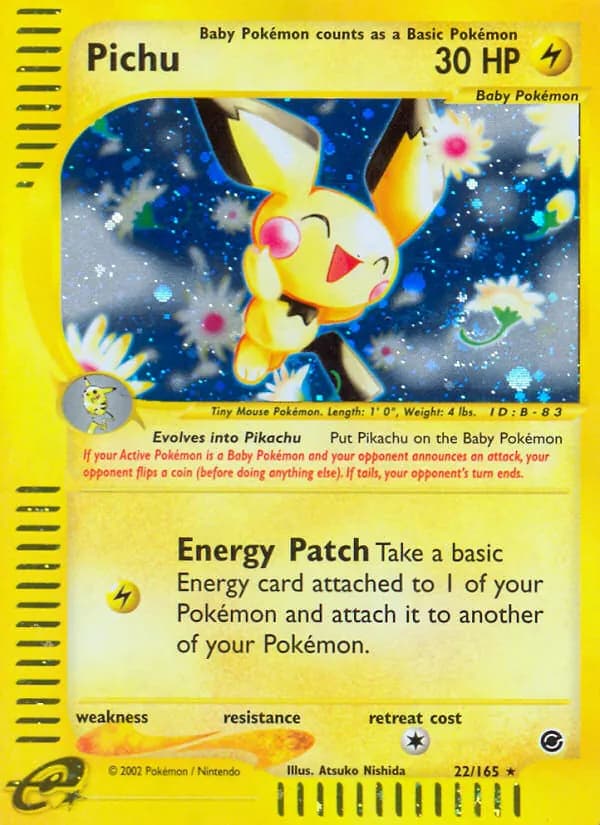 Pichu card in English