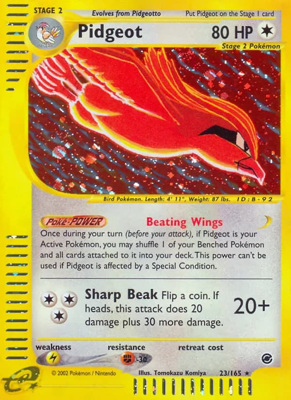 Pidgeot card in English