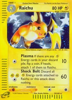 Raichu card in English